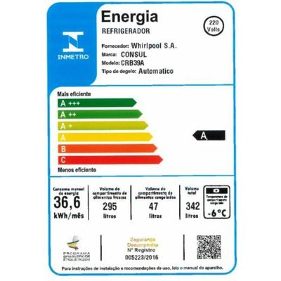 Refrigerador Consul Frost Free 342 Litros Branco 220V