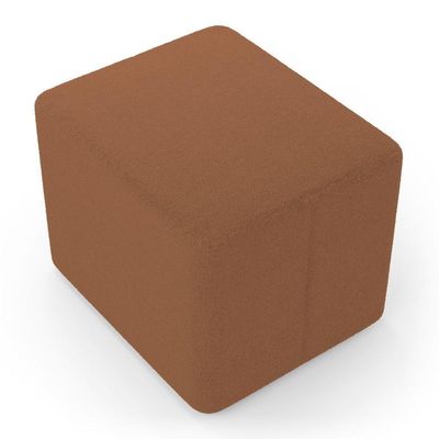 Puff Decorativo Living Yumi Retangular 60cm Bouclê Terracota - Abmaza