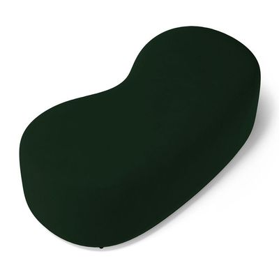 Puff Decorativo Living Aisha Orgânico 02 Lugares Veludo Verde Escuro - Abmaza