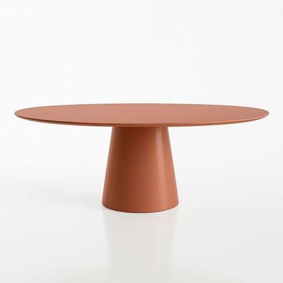 Mesa De Jantar Cone Oval 160x90 Cm Laca Terracota