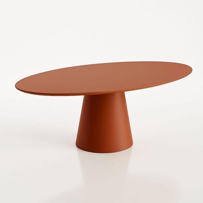 Mesa De Jantar Cone Oval 160x90 Cm Laca Terracota