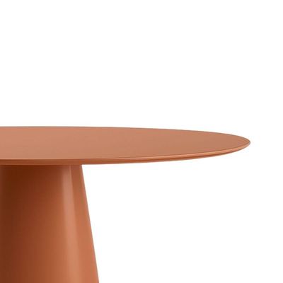 Mesa De Jantar Cone Oval 160x90 Cm Laca Terracota