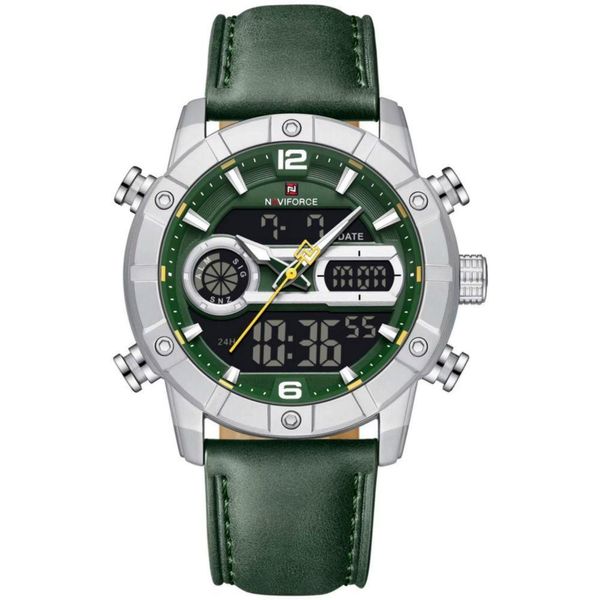 Relógio Digital Masculino Multifuncional Luminoso Esportivo à Prova Dágua Verde