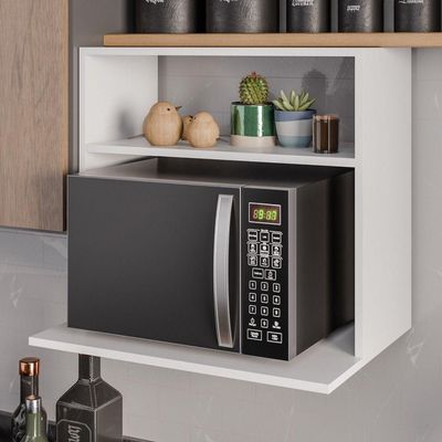 Suporte Aéreo Multiuso Para Forno Micro-ondas Luara 60cm Branco - Abmaza