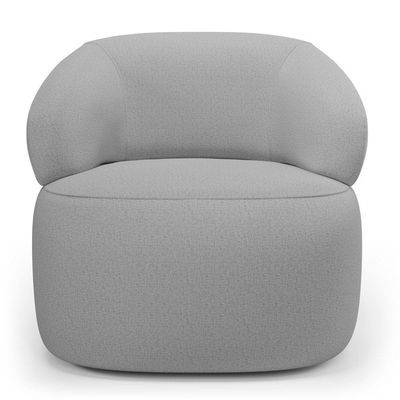 Poltrona Orgânica Giratória Living Glee Linho Cinza - Abmaza