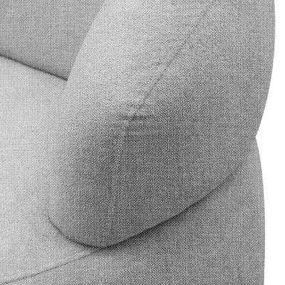 Poltrona Orgânica Giratória Living Glee Linho Cinza - Abmaza