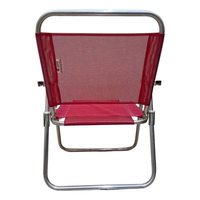 Cadeira De Praia Conforto Oversize 140kg Sanete Ronchetti Cor Rosa