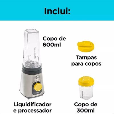 Liquidificador E Processador Pessoal Freestyle Em Inox 110V