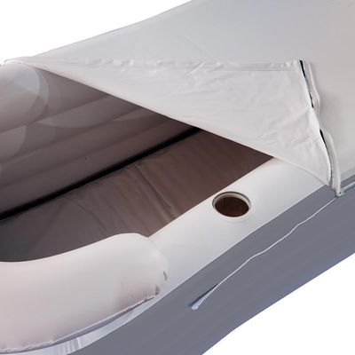 Banheira Ofurô Inflável Adulto Dobrável 120l Com Bomba Elétrica Bivolt Vg Plus Cinza