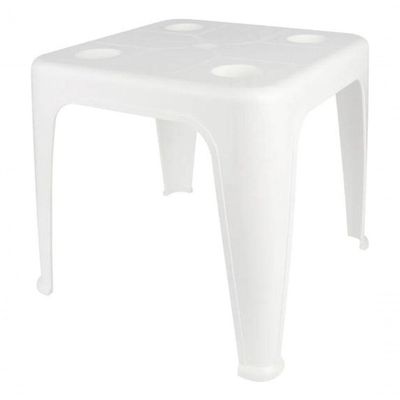Mesa Quadrada Plástica De Apoio Multiuso C/ Porta Copos Mor