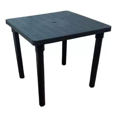 Mesa Plástica Quadrada Demontável Mor Cor Preto