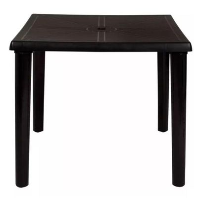 Mesa Plástica Quadrada Demontável Mor Cor Preto