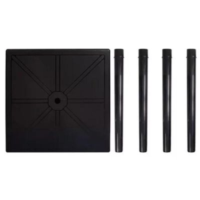 Mesa Plástica Quadrada Demontável Mor Cor Preto