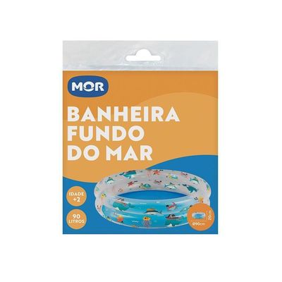 Banheira Inflável Infantil Fundo Do Mar 90 Litros Mor