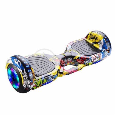 Infantil Skate Elétrico Arte Urbana Led Grafite