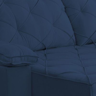 Sofá Retrátil E Reclinável 2,20m Clara | Conforto Premium E Design Elegante Azul Marinho