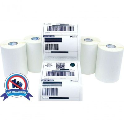 10 Rolos Etiqueta 10x15 Cm Térmica Serrilha E-commerce