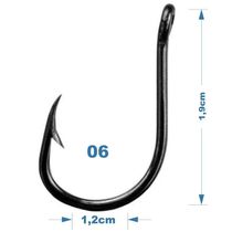 Anzol Marine Sports Super Chinu 06 Black Nickel 50 Pçs