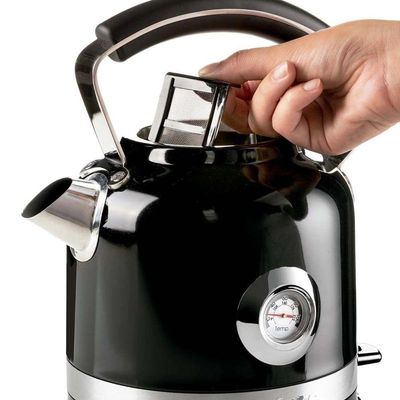 Chaleira Elétrica Ariete Moderna Preta 1,7L 1500W Automática Ferve Água Rápido 220V