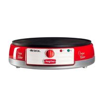 Máquina De Crepe Elétrica Ariete Party Time Retrô Vermelha 1100w - Antiaderente E Compacta 220V