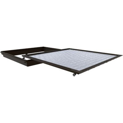 Alçapão Tampa Casa Maquina Piscina 120x120 Gaveta Deslizante Marrom