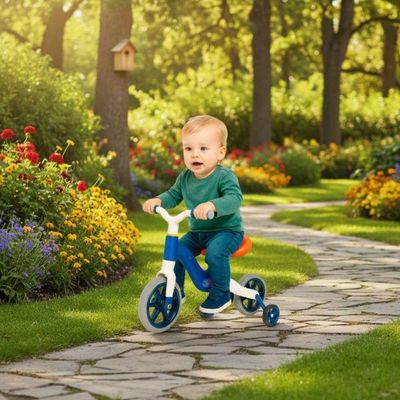 Bicicleta Infantil De Equilíbrio 2 Em 1 Com Rodinhas Removíveis