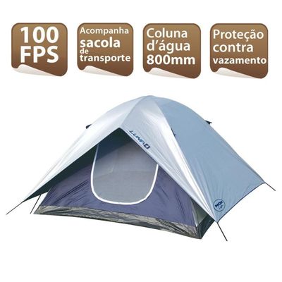 Barraca Luna 4 Pessoas Acampamento Colchão Casal Mor
