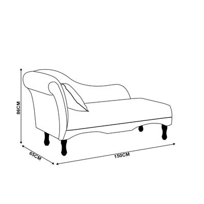 Divã Recamier Pés Retrô Medelin 150cm Linho E03 - D'rossi Azul