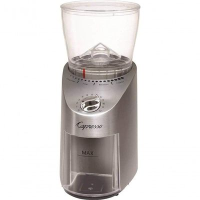 Capresso - Infinity Plus 4 Onças. Moedor De Café Com Rebarba Cônica - Aço Inoxidável-575.05