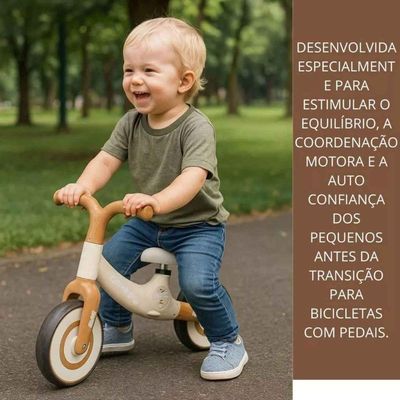 Bicicleta De Equilíbrio Infantil Sem Pedal Marrom