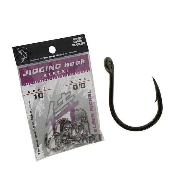 Anzol Maruri Jigging Hook Black Preto Tamanho N3/0