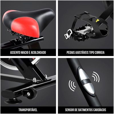 Bicicleta Ergométrica Spinning Ahead Sports Inercia 6kg Fitness Indoor Ate 120kg