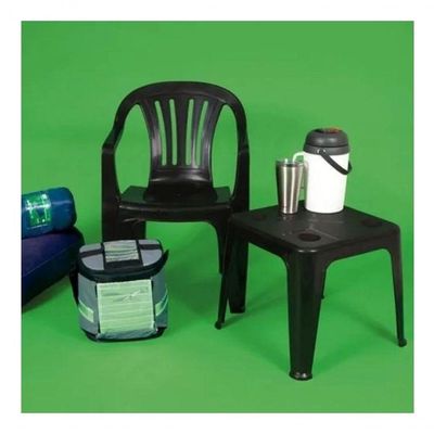 Mesa Quadrada Plástica De Apoio Multiuso C/ Porta Copos Mor