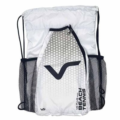 Bolsa De E Raqueteira Beach Tennis Branco Vg Plus