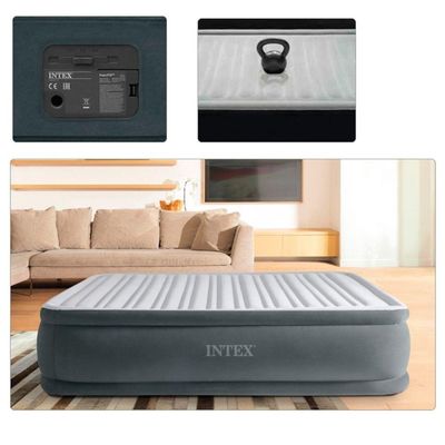 Cama Colchão Inflável Casal Até 272 Kg Dura Beam Com Bomba Elétrica Interna 110v- Intex