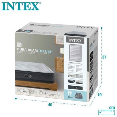 Cama Colchão Inflável Casal Dura-beam Até 272 Kg Confort-plush Com Bomba Elétrica Interna Intex