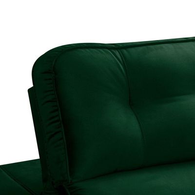 Sofa Retratil Reclinavel 2 Lugares 2,90 Vitória Veludo Verde Lansofbr