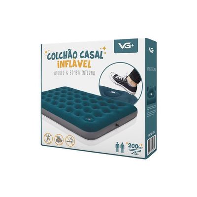 Colchão Inflável Cama Casal Airbed Com Bomba Interna Vg Plus