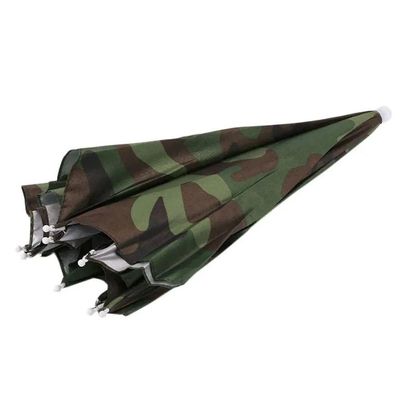 Chapéu Guarda-chuva Sombrinha Camuflado Protetor Camping Passeio Sol Chuva