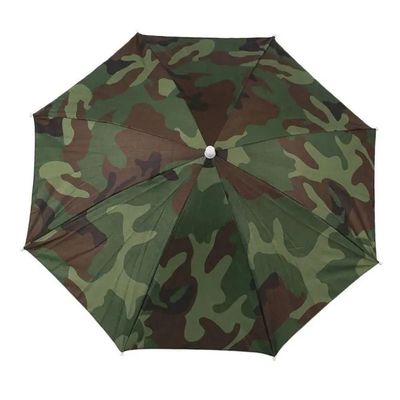 Chapéu Guarda-chuva Sombrinha Camuflado Protetor Camping Passeio Sol Chuva