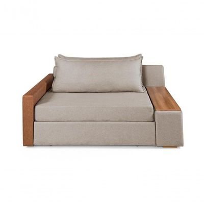 Sofá Cama Retrátil Panamá Chenile Luxo Aveludado Premium Capuccino 204