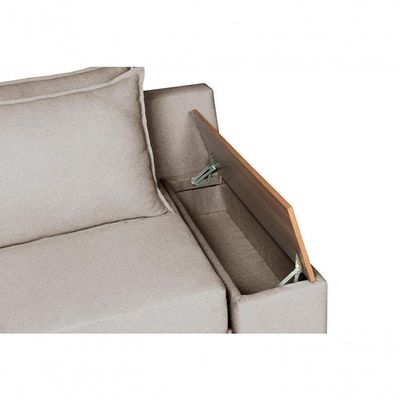 Sofá Cama Retrátil Panamá Chenile Luxo Aveludado Premium Capuccino 204