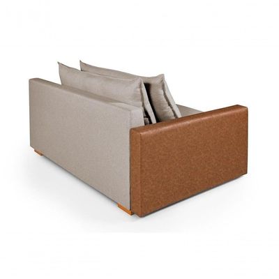 Sofá Cama Retrátil Panamá Chenile Luxo Aveludado Premium Capuccino 204