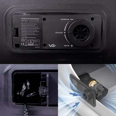 Colchão Inflável Solteiro Dura Tech Premium Resistente Com Bomba Elétrica Embutida Vg Plus 220v