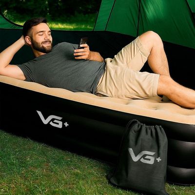 Colchão Inflável Solteiro Dura Tech Premium Resistente Com Bomba Elétrica Embutida Vg Plus 220v