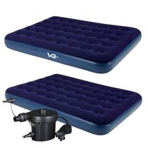 Kit 2 Colchões Infláveis Casal Flocked Comfort Com Bomba Elétrica Vg Plus 220v