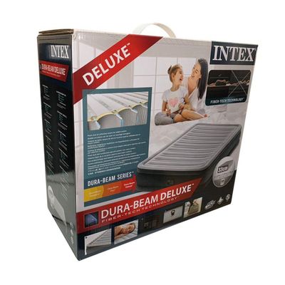 Cama Colchão Inflável Casal Até 272 Kg Dura Beam Com Bomba Elétrica Interna- Intex