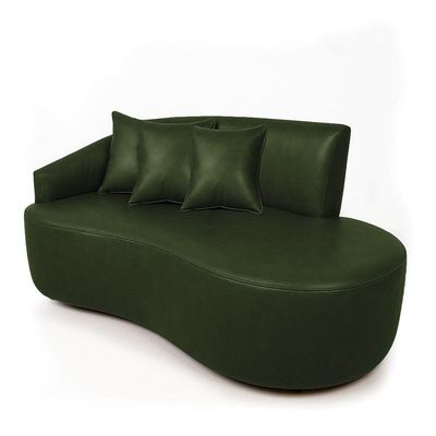 Sofá 2 Lugares Orgânico 140 Cm Morgan Sintético Pu D03 - D'rossi Verde