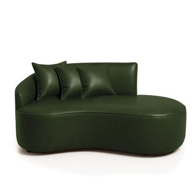 Sofá 2 Lugares Orgânico 140 Cm Morgan Sintético Pu D03 - D'rossi Verde