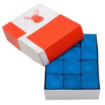 Kit 20 Giz Mastar Azul Profissional Sinuca Bilhar